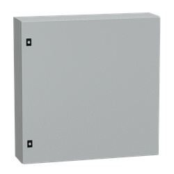 Cassetta acciaio montaggio parete 800x800x200 porta piena IP66 IK08 grigio RAL 7035