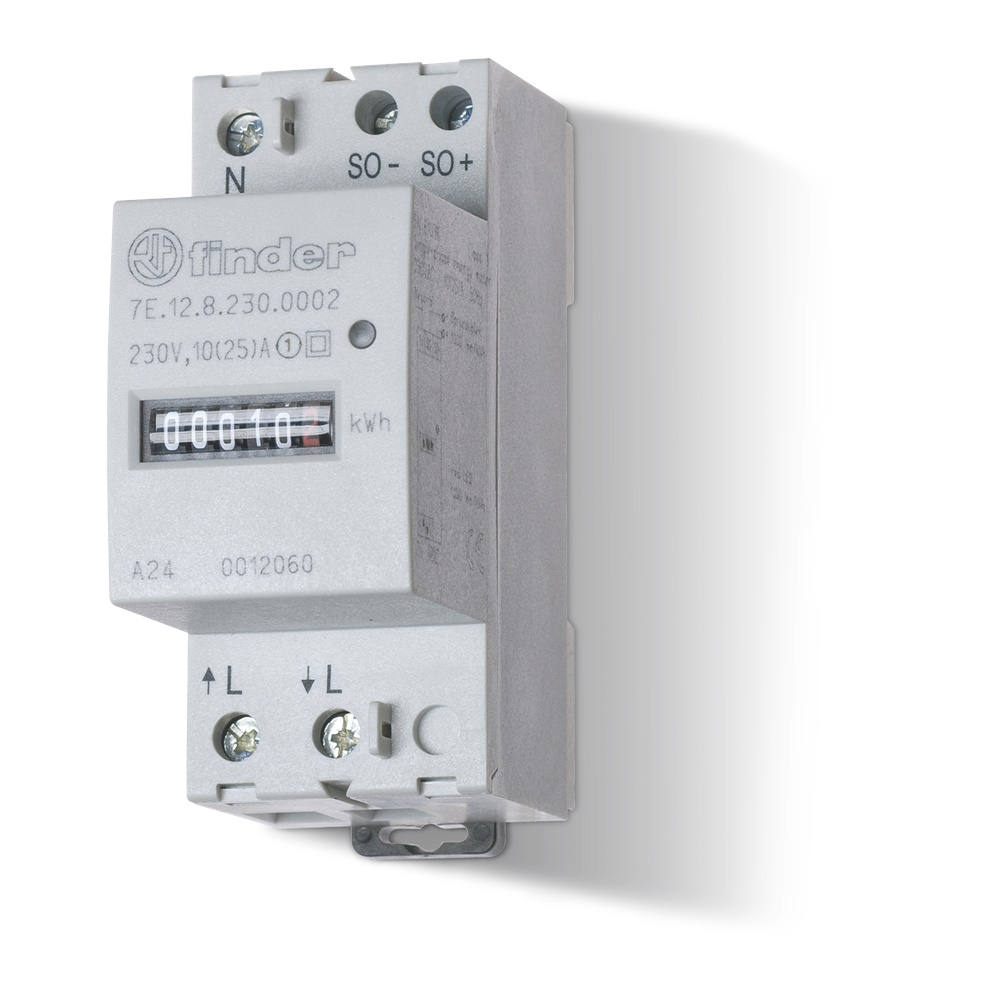 Contatore energia elettromeccanico monofase 25A montaggio 35mm