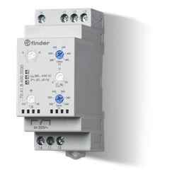 Relè controllo tensione trifase+neutro 1CO 400V automazione industriale