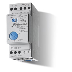 Relè controllo livello liquidi 5-150 kΩ 24V DC industriale