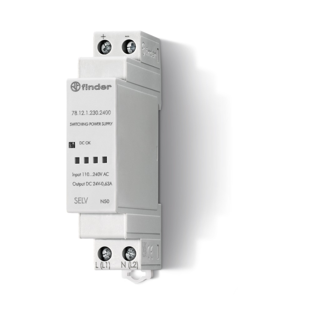 Alimentatore Switching 12W 24VDC per guida DIN industriale