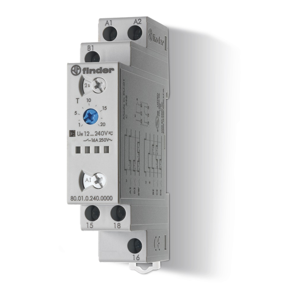 Temporizzatore multifunzione modulare 12-240V 16A montaggio su guida a cappello controllo temporale preciso