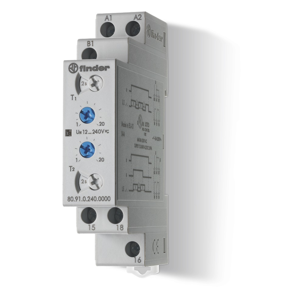 Temporizzatore intermittenza asimmetrico modulare montaggio guida