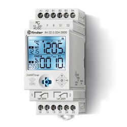 Temporizzatore digitale SMARTIMER NFC 12-24V AC/DC 2 canali con funzioni ritardo e stella/triangolo per controllo circuiti elettrici industriali