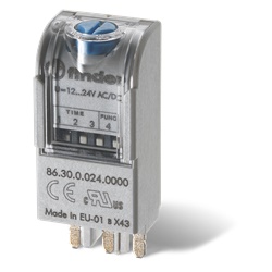 Modulo temporizzato bifunzione plug-in multitensione per automazione industriale e civile