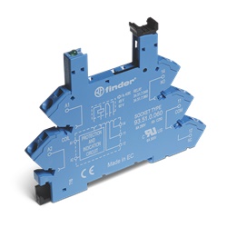 Zoccolo morsetti a molla 1 polo montaggio guida DIN 35 mm IP20 per impianti elettrici