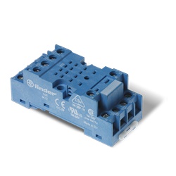 Zoccolo morsetti piastrina 2 poli montaggio guida DIN 35 mm protezione IP20 uso elettrico industriale