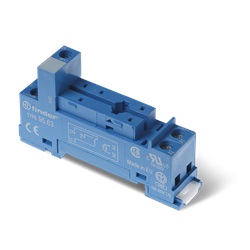 Zoccolo morsetti bussola 1 polo montaggio guida DIN 35 mm colore blu IP20 industriale