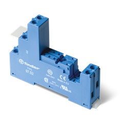 Zoccolo morsetti bussola 2 poli 8 pin montaggio guida DIN IP20 installazioni elettriche professionali
