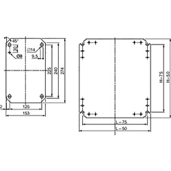 Piastra interna in lamiera 1000x800 mm