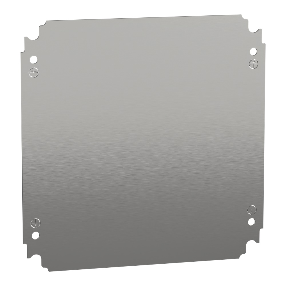 Piastra interna lamiera zincata 300x300 mm montaggio multifunzione per cassette elettriche