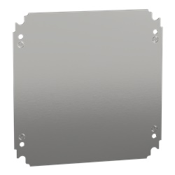 Piastra interna lamiera zincata 300x300 mm montaggio multifunzione per cassette elettriche