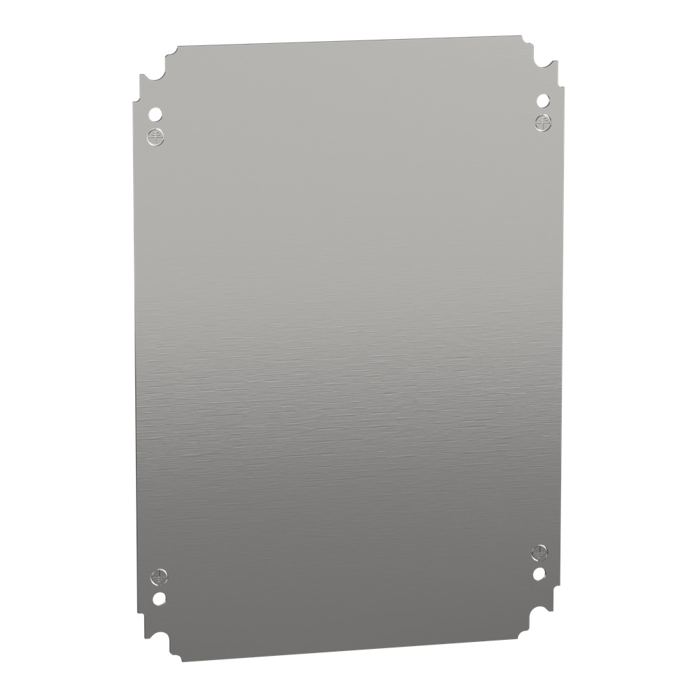 Piastra interna lamiera zincata 400x300 mm montaggio multifunzione per cassette elettriche