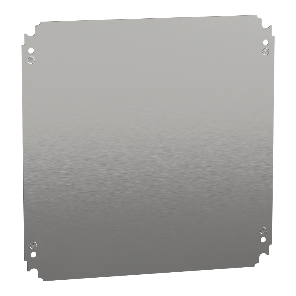 Piastra interna lamiera zincata 400x400 mm montaggio multifunzione per cassette elettriche