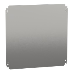Piastra interna lamiera zincata 500x500 mm montaggio multifunzione per cassette elettriche