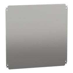 Piastra interna lamiera zincata 600x600 mm montaggio multifunzione per cassette elettriche