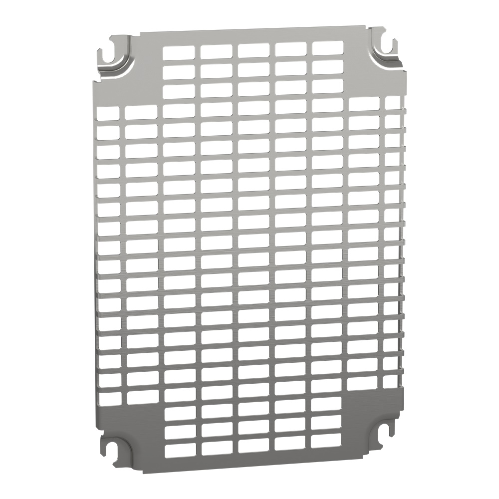 Pannello preforato Telequick 400x300 mm acciaio zincato montaggio multifunzione per cassette armadio