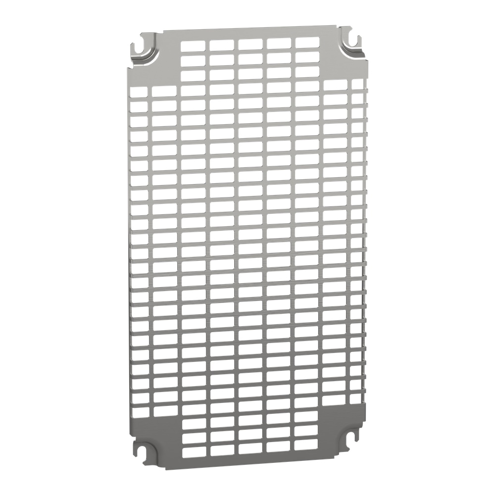 Pannello preforato zincato 500x300 mm per montaggio multifunzione armadi e cassette
