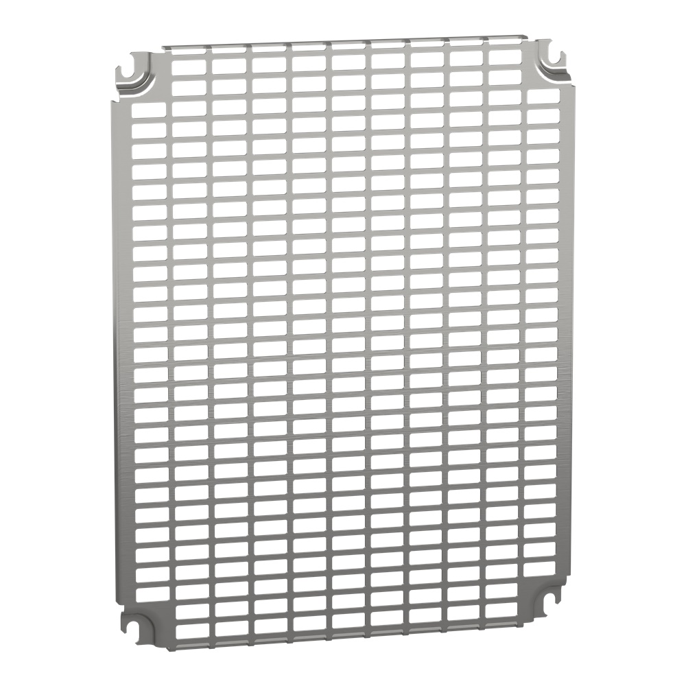 Pannello preforato Telequick 500x400 mm acciaio zincato per cassette armadio montaggio multifunzione