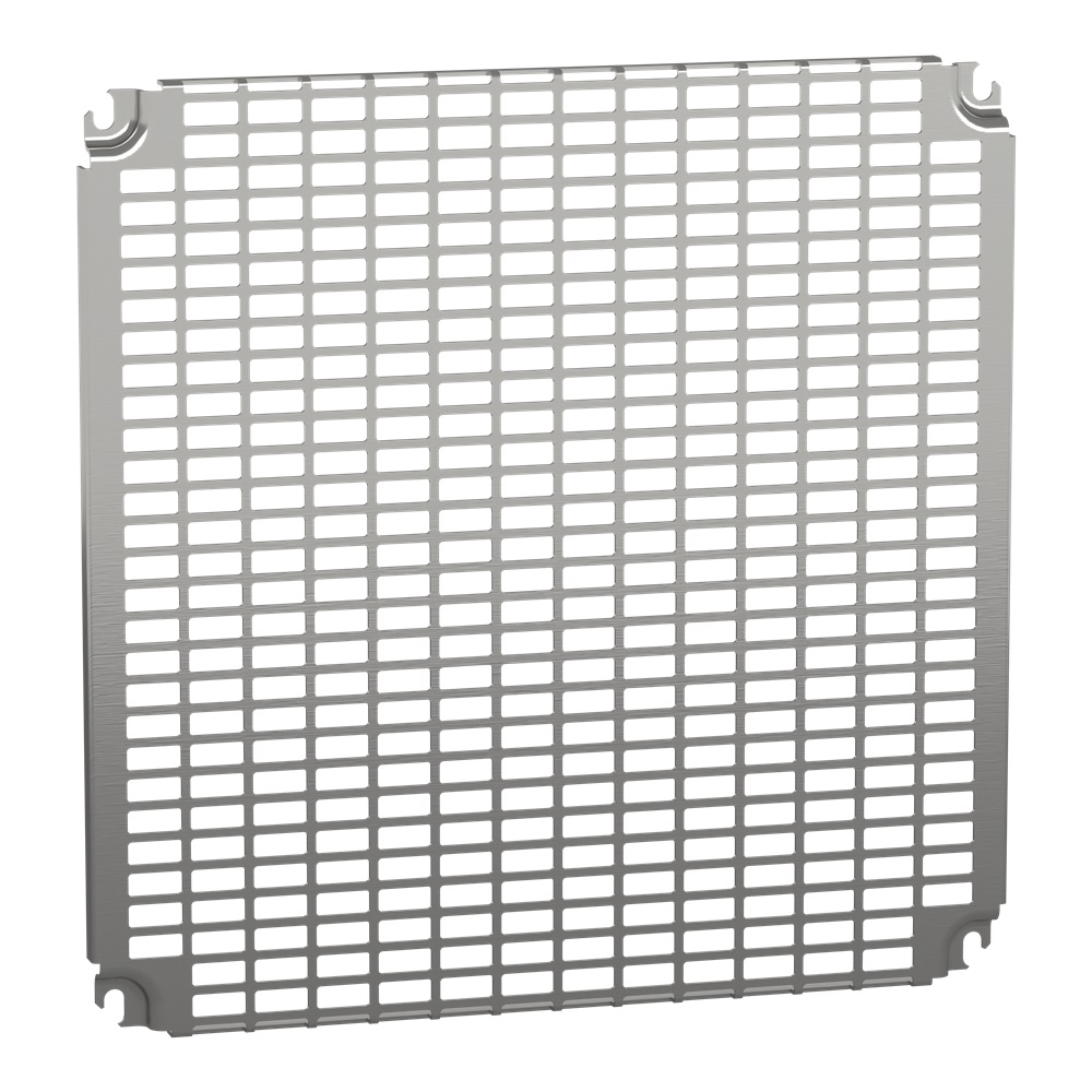 Pannello preforato 500x500 mm acciaio zincato per cassette armadio montaggio multifunzione