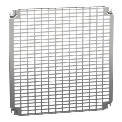 Pannello preforato 500x500 mm acciaio zincato per cassette armadio montaggio multifunzione
