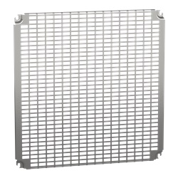 Pannello preforato acciaio zincato 600x600 mm per cassetta armadio montaggio multifunzione