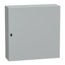 Cassetta in acciaio montata a parete, Spacial S3D, porta piena, con piastra di montaggio, 1000x1000x300mm, IP66, IK10