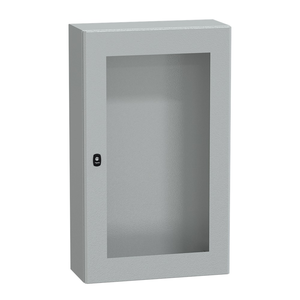 Cassetta in acciaio montata a parete, Spacial S3D, porta trasparente, senza piastra di montaggio, 1000x600x250mm, IP66, IK08