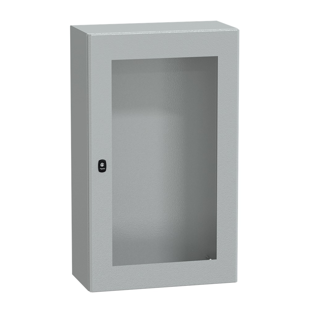 Cassetta in acciaio montata a parete, Spacial S3D, porta trasparente, senza piastra di montaggio, 1000x600x300mm, IP66, IK08