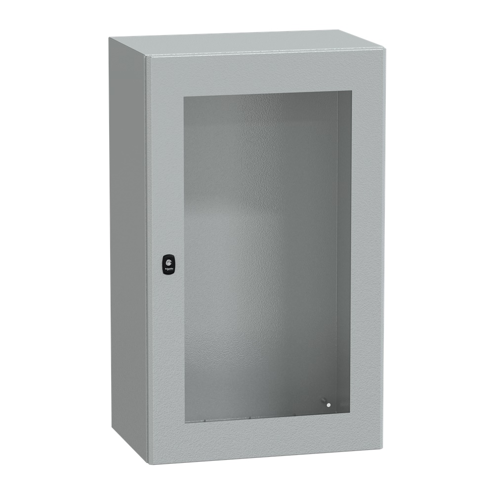 Cassetta in acciaio montata a parete, Spacial S3D, porta trasparente, senza piastra di montaggio, 1000x600x400mm, IP66, IK08