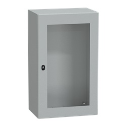 Cassetta in acciaio montata a parete, Spacial S3D, porta trasparente, senza piastra di montaggio, 1000x600x400mm, IP66, IK08