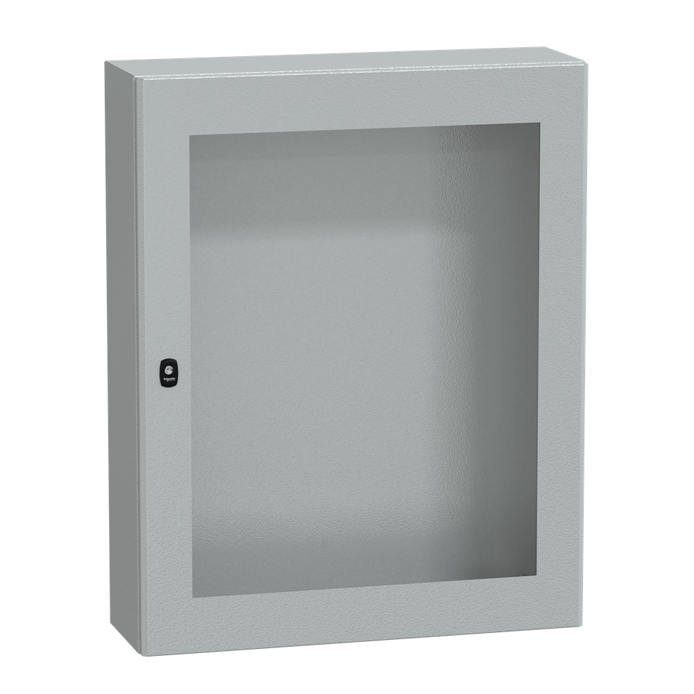 Cassetta in acciaio montata a parete, Spacial S3D, porta trasparente, senza piastra di montaggio, 1000x800x250mm, IP66, IK08