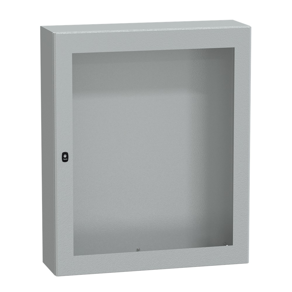 Cassetta in acciaio montata a parete, Spacial S3D, porta trasparente, senza piastra di montaggio, 1200x1000x300 mm, IP66, IK08