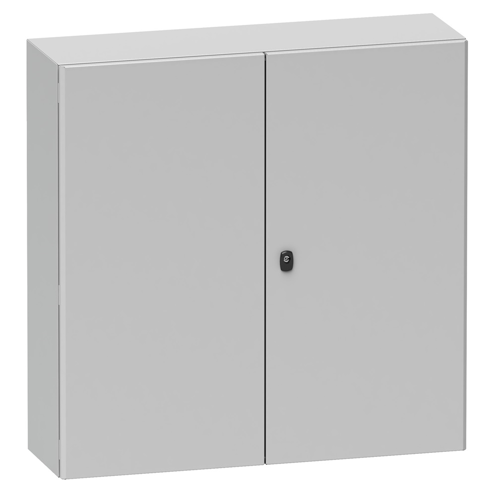 Cassetta in acciaio montata a parete, Spacial S3D, porta piena senza piastra 1200x1200x400 IP55 IK10