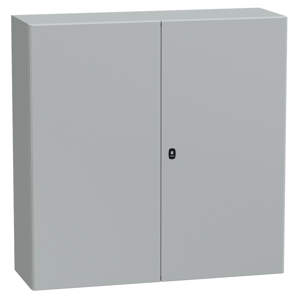 Cassetta in acciaio montata a parete, Spacial S3D, porta piena senza piastra 1200x1200x400 IP55 IK10