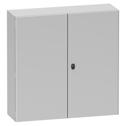 Cassetta in acciaio montata a parete, Spacial S3D, porta piena senza piastra 1200x1200x400 IP55 IK10