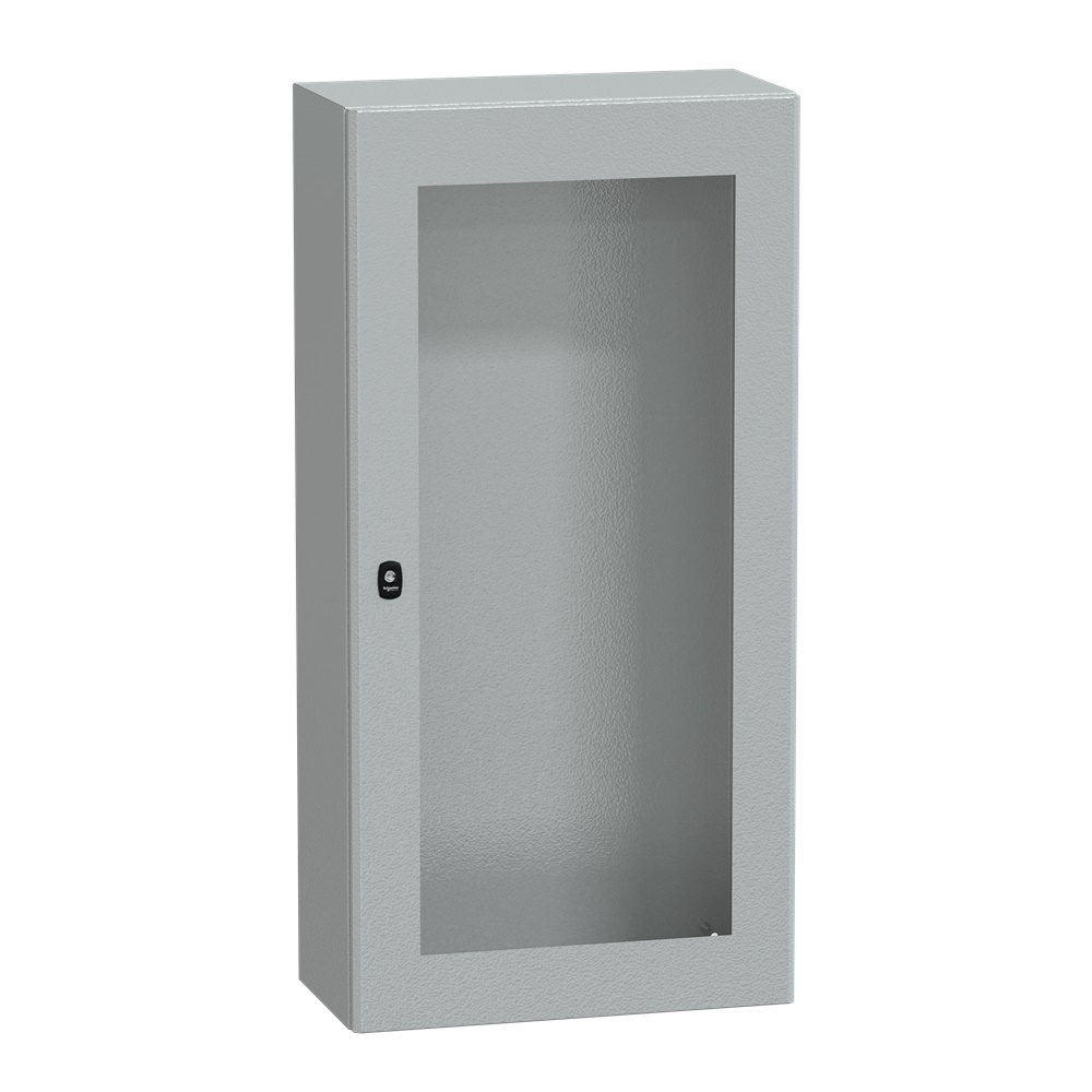 Cassetta in acciaio montata a parete, Spacial S3D, porta trasparente, senza piastra di montaggio, 1200x600x300mm, IP66, IK08