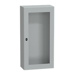 Cassetta in acciaio montata a parete, Spacial S3D, porta trasparente, senza piastra di montaggio, 1200x600x300mm, IP66, IK08