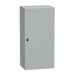 Cassetta in acciaio montata a parete, Spacial S3D, porta piena, con piastra di montaggio, 1200x600x400mm, IP66, IK10
