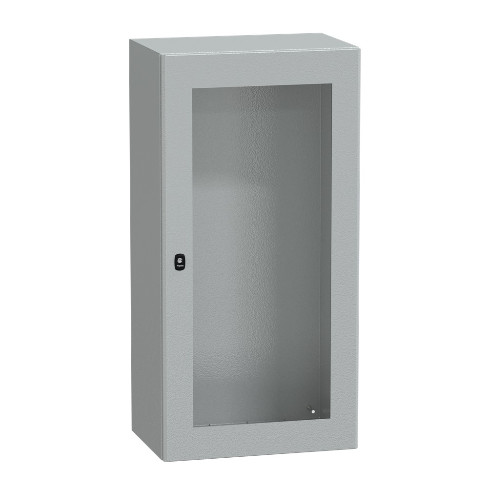 Cassetta in acciaio montata a parete, Spacial S3D, porta trasparente, senza piastra di montaggio, 1200x600x400mm, IP66, IK08