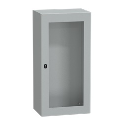 Cassetta in acciaio montata a parete, Spacial S3D, porta trasparente, senza piastra di montaggio, 1200x600x400mm, IP66, IK08