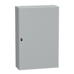 Cassetta in acciaio montata a parete, Spacial S3D, porta piena, con piastra di montaggio, 1200x800x300 mm, IP66, IK10