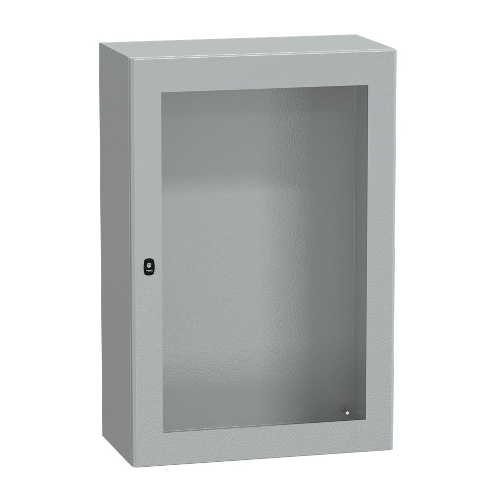 Cassetta in acciaio montata a parete, Spacial S3D, porta trasparente, senza piastra di montaggio, 1200x800x400mm, IP66, IK08