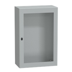 Cassetta in acciaio montata a parete, Spacial S3D, porta trasparente, senza piastra di montaggio, 1200x800x400mm, IP66, IK08