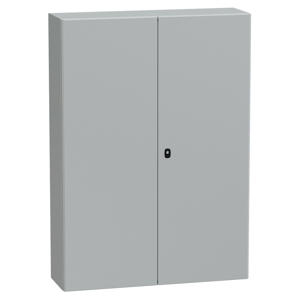 Cassetta in acciaio montata a parete, Spacial S3D, porta piena e piastra di montaggio 1400x1000x300, IP55, IK10
