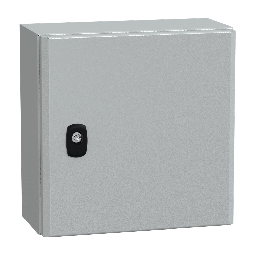 Cassetta in acciaio montata a parete, Spacial S3D, porta piena senza piastra 300x300x150 mm, IP66, IK10