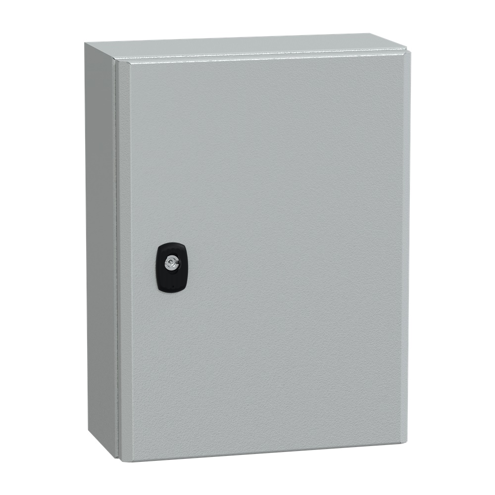 Cassetta in acciaio montata a parete, Spacial S3D, porta piena, senza piastra di montaggio, 400x300x150 mm, IP66, IK10