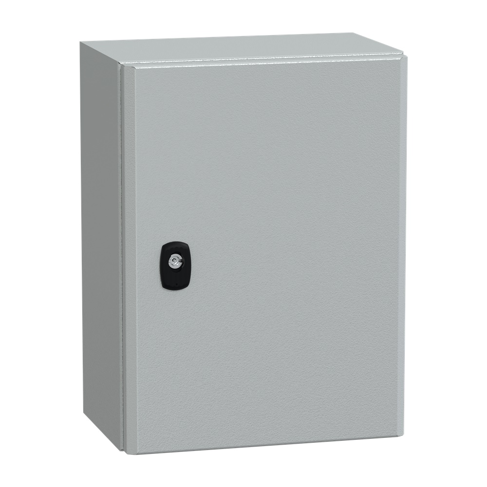 Cassetta in acciaio montata a parete, Spacial S3D, porta piena, senza piastra di montaggio, 400x300x200mm, IP66, IK10