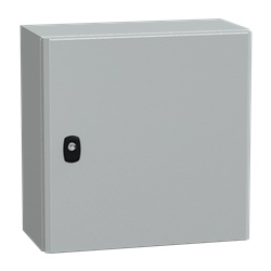 Cassetta in acciaio montata a parete, Spacial S3D, porta piena, senza piastra di montaggio, 400x400x200mm, IP66, IK10