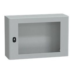 Cassetta in acciaio montata a parete, Spacial S3D, porta trasparente, senza piastra di montaggio, 400x600x200mm, IP66, IK08